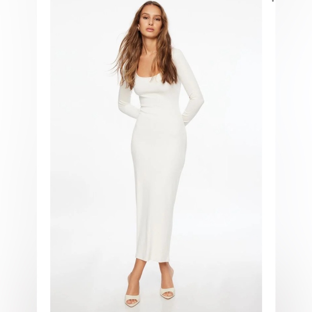 White ribbed skims dress size small. NWT
